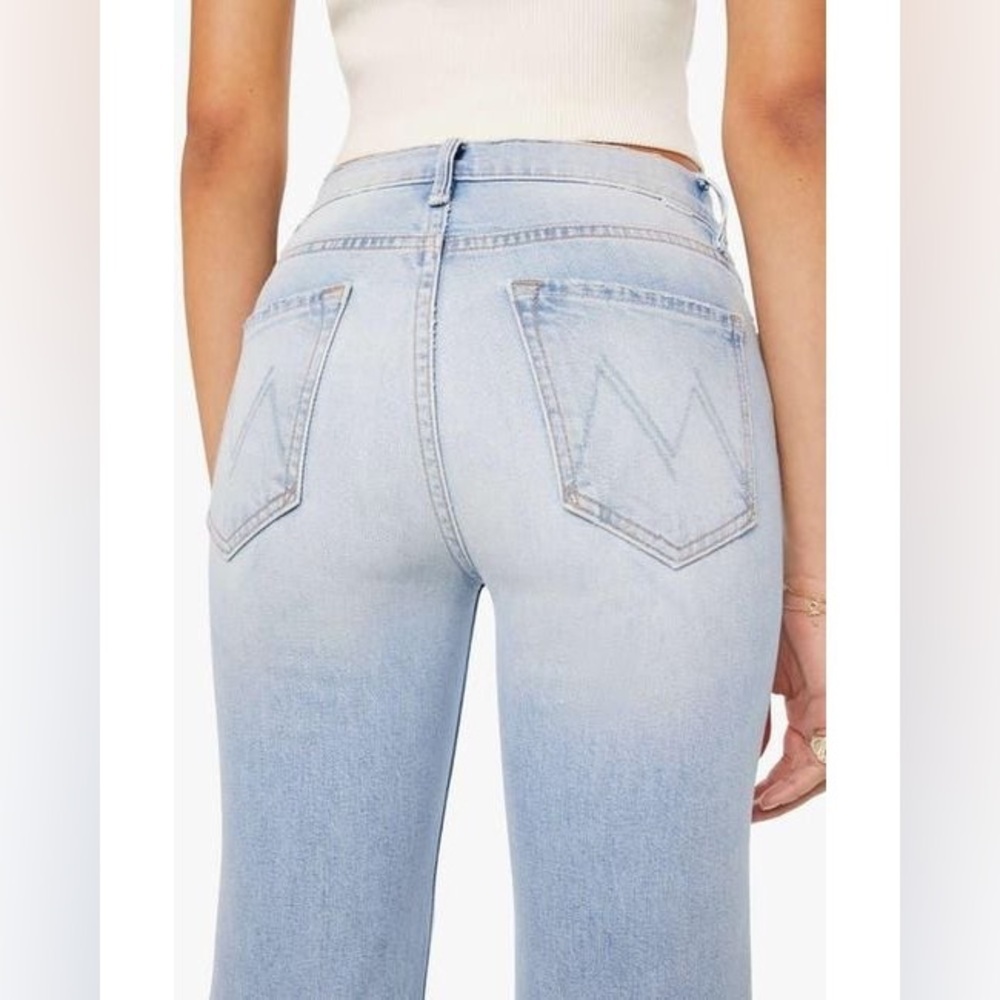 MOTHER Women's Straight Leg Jeans in Light Blue - Picture 7 of 16